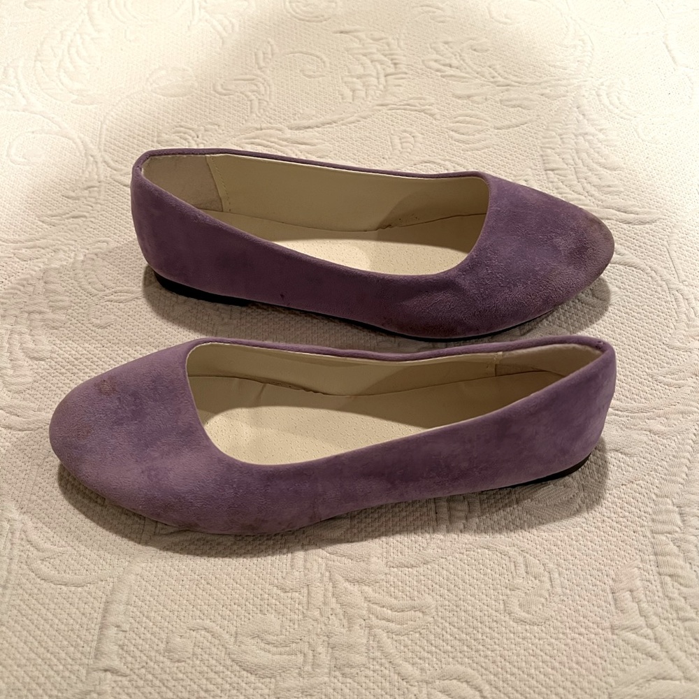 Purple Suede Flats